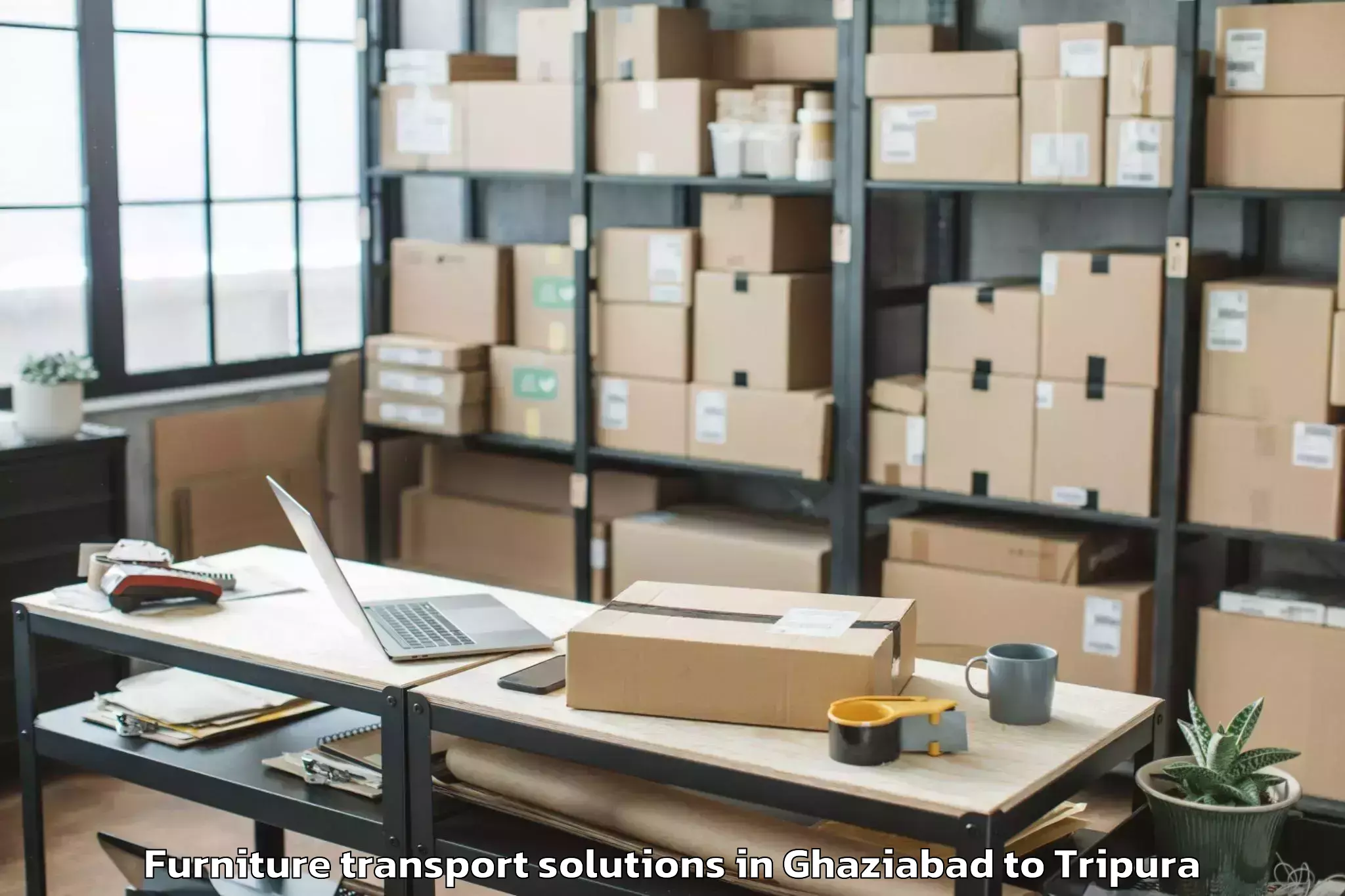 Comprehensive Ghaziabad to Manughat Furniture Transport Solutions